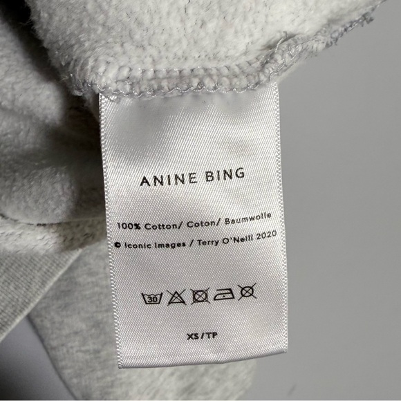 ANINE BING Ramona Sweatshirt Ab X To Kate Moss in Heather Grey XS Rare Revolve - Picture 12 of 16